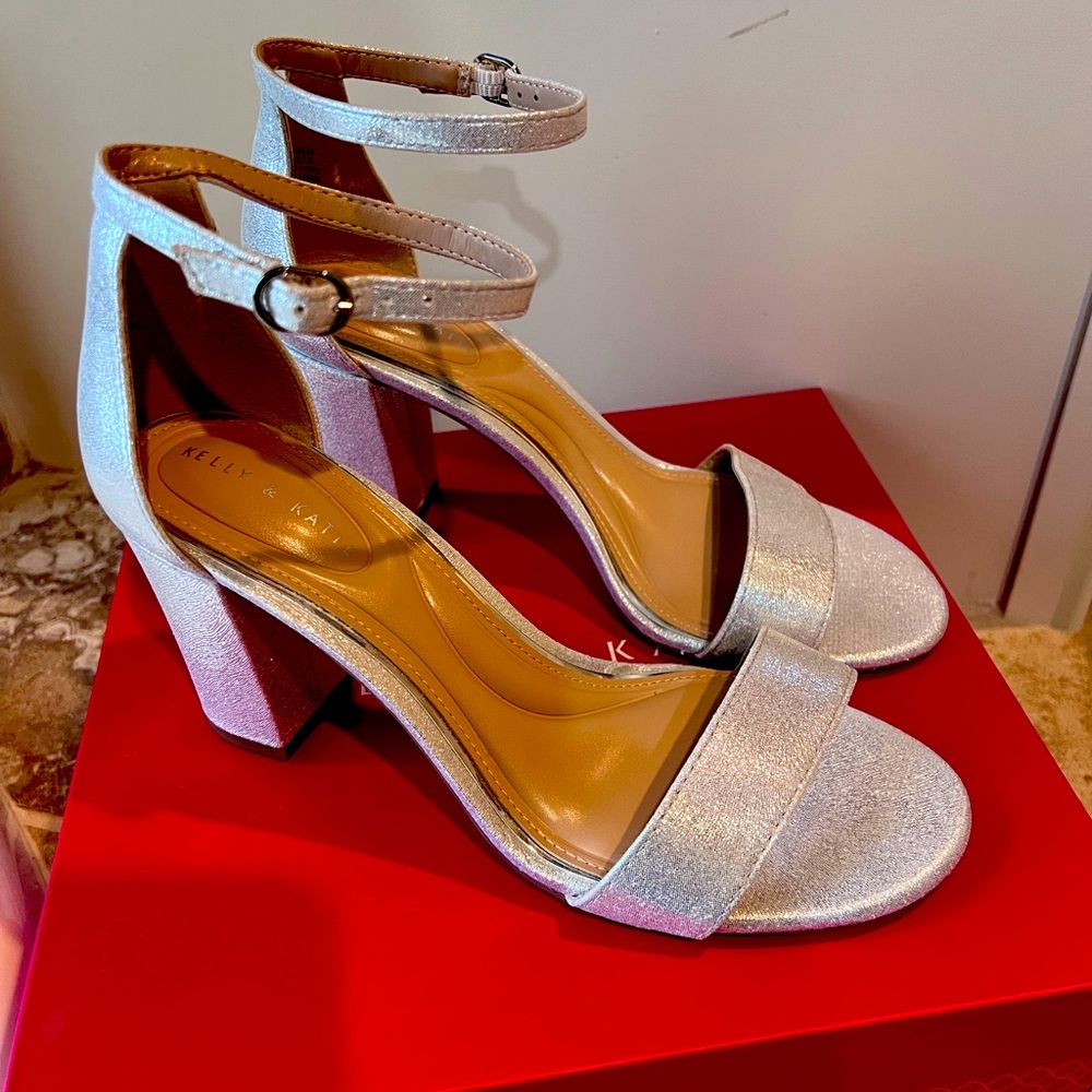 Kelly and Katie Silver Sandals